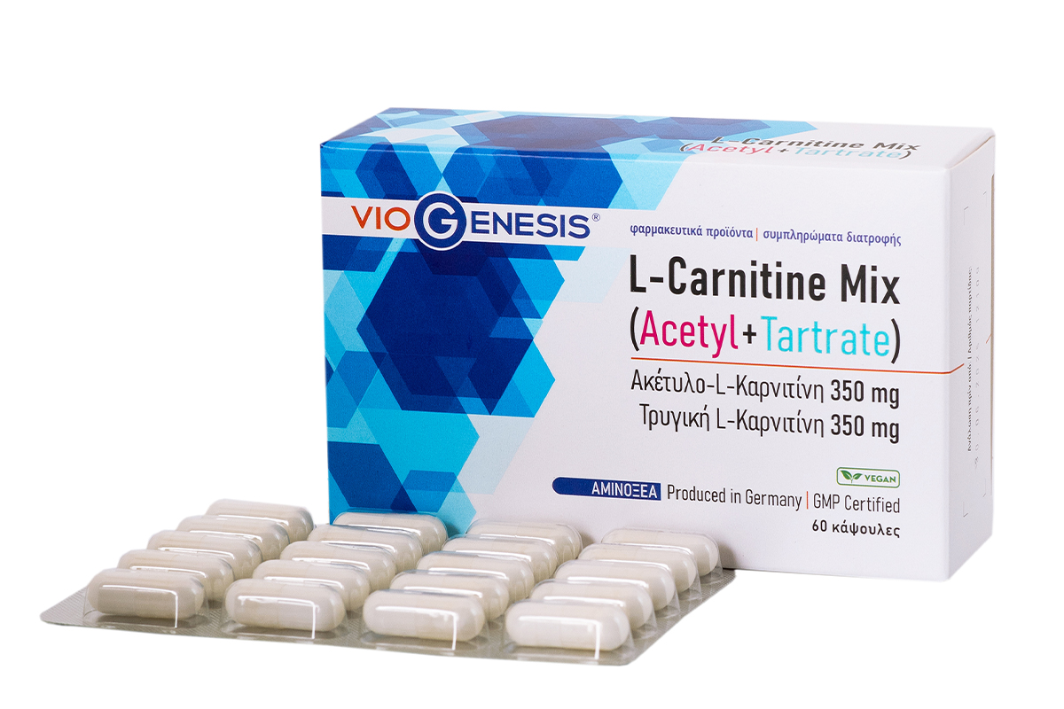 L-Carnitine Mix (Acetyl 350 mg + Tartrate 350 mg) 60 caps - Image 2
